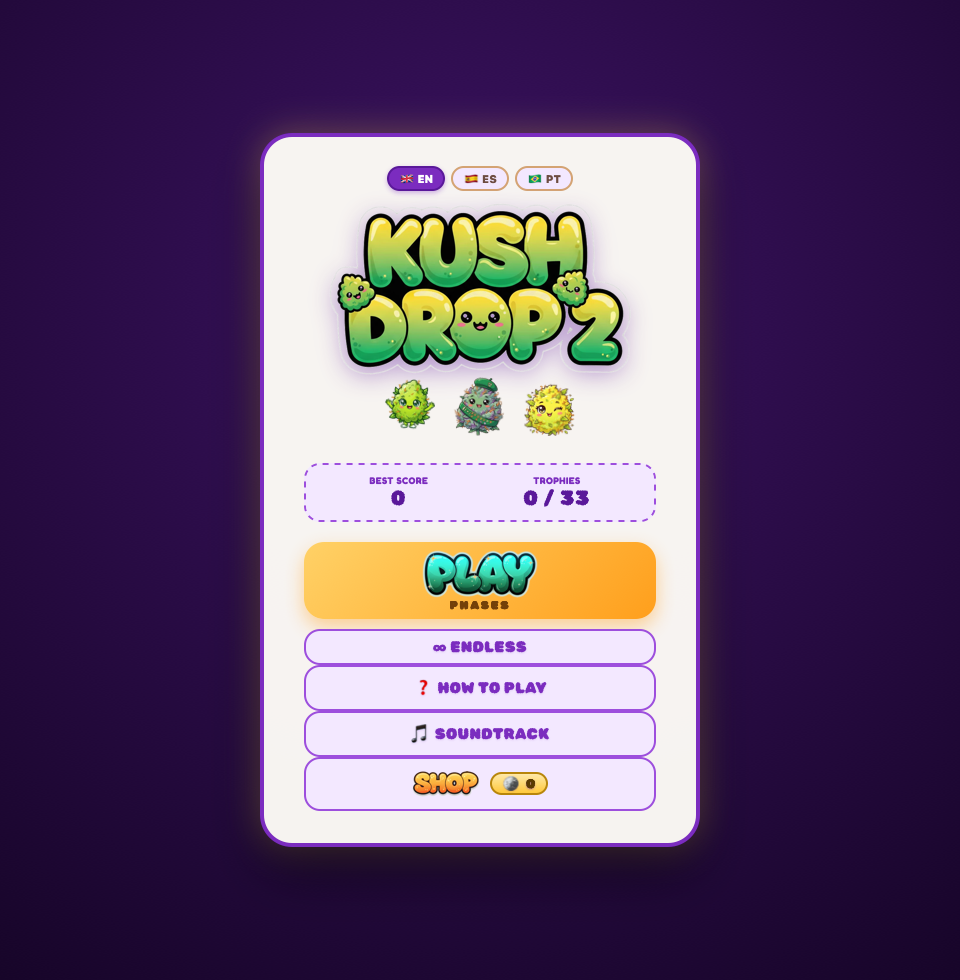 Kush Drop — Menu Aconchegante